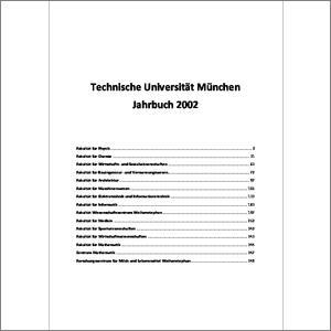 Technische Universitat Munchen Jahrbuch 2002
