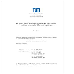 On Sparse Sensor Placement For Parameter Identification Problems With Partial Differential Equations