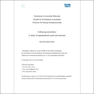 Technische Universitat Munchen Embracing Uncertainty A Study Of