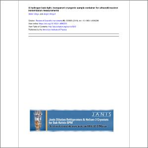 A Hydrogen Leak Tight Transparent Cryogenic Sample Container For Ultracold Neutron Transmission Measurements