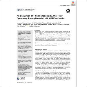 An Evaluation Of T Cell Functionality After Flow Cytometry Sorting Revealed P38 Mapk Activation