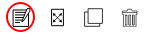 Icons for different actions