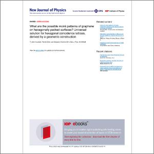 What Are The Possible Moire Patterns Of Graphene On Hexagonally Packed Surfaces Universal Solution For Hexagonal Coincidence L