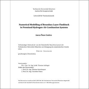 Numerical Modelling Of Boundary Layer Flashback In Premixed Hydrogen Air Combustion Systems