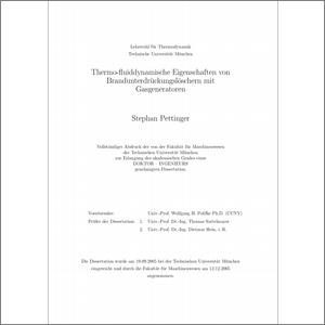 Thermo Fluiddynamische Eigenschaften Von Brandunterdruckungsloschern Mit Gasgeneratoren Stephan Pettinger